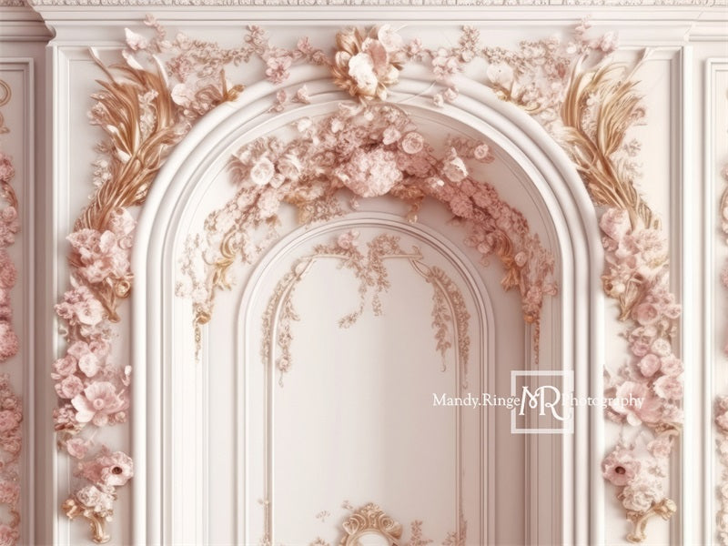 Kate Ornate Pink White Princess Wall Backdrop Designed by Mandy Ringe Photography - Kate Backdrop AU