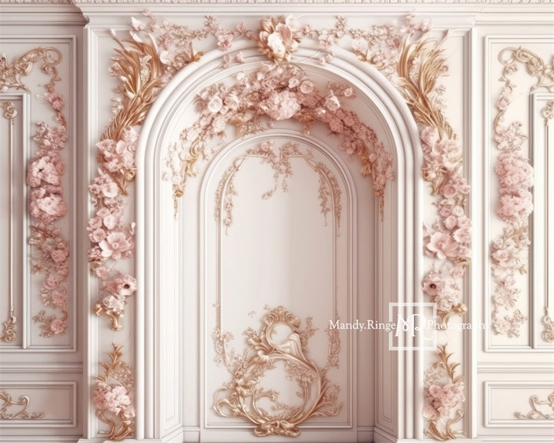 Kate Ornate Pink White Princess Wall Backdrop Designed by Mandy Ringe Photography - Kate Backdrop AU