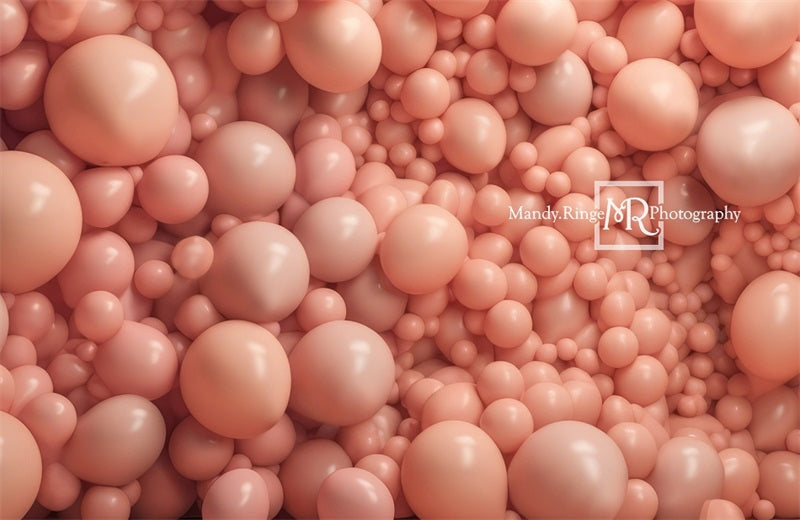 Kate Peach Balloon Wall Backdrop Designed by Mandy Ringe Photography - Kate Backdrop AU