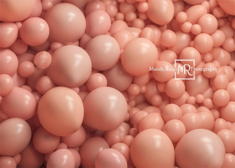 Kate Peach Balloon Wall Backdrop Designed by Mandy Ringe Photography - Kate Backdrop AU