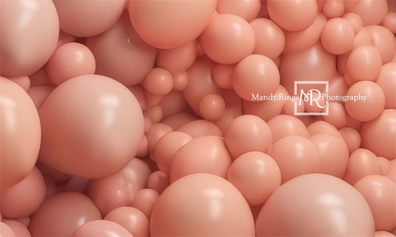 Kate Peach Balloon Wall Backdrop Designed by Mandy Ringe Photography - Kate Backdrop AU