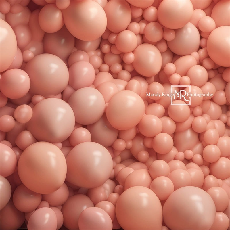 Kate Peach Balloon Wall Backdrop Designed by Mandy Ringe Photography - Kate Backdrop AU