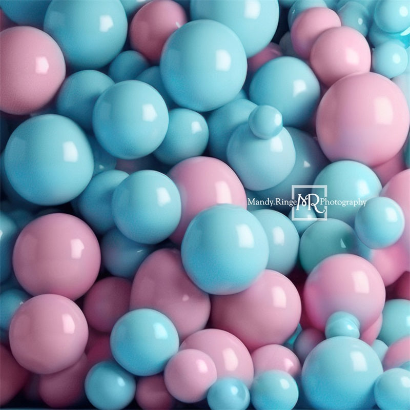 Kate Pink Blue Balloon Wall Backdrop Designed by Mandy Ringe Photography - Kate Backdrop AU