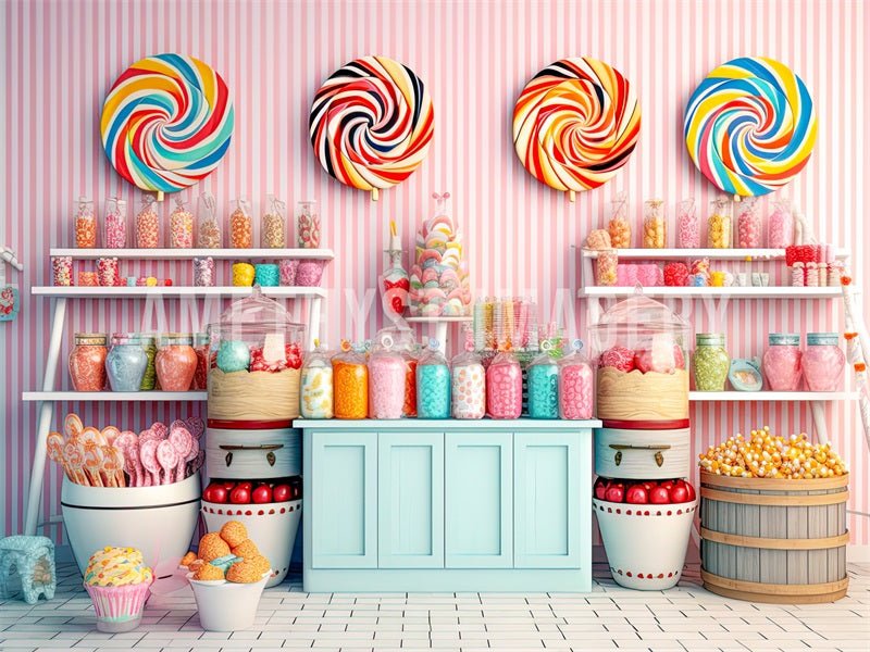 Kate Sweet Shoppe Backdrop Candy Designed by Angela Marie Photography - Kate Backdrop AU