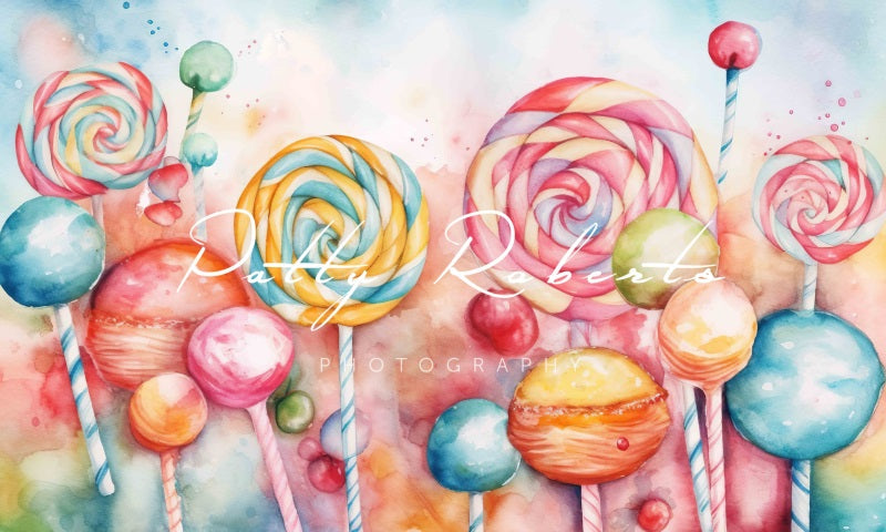 Kate Candy and Sweet Birthday Cake Smash Backdrop Designed by Patty Robertss - Kate Backdrop AU