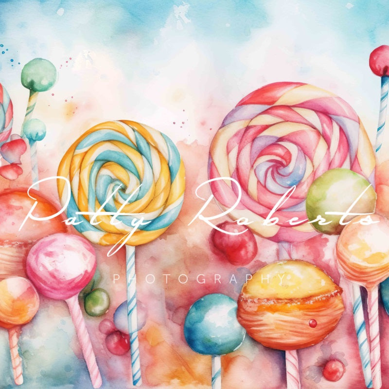 Kate Candy and Sweet Birthday Cake Smash Backdrop Designed by Patty Robertss - Kate Backdrop AU