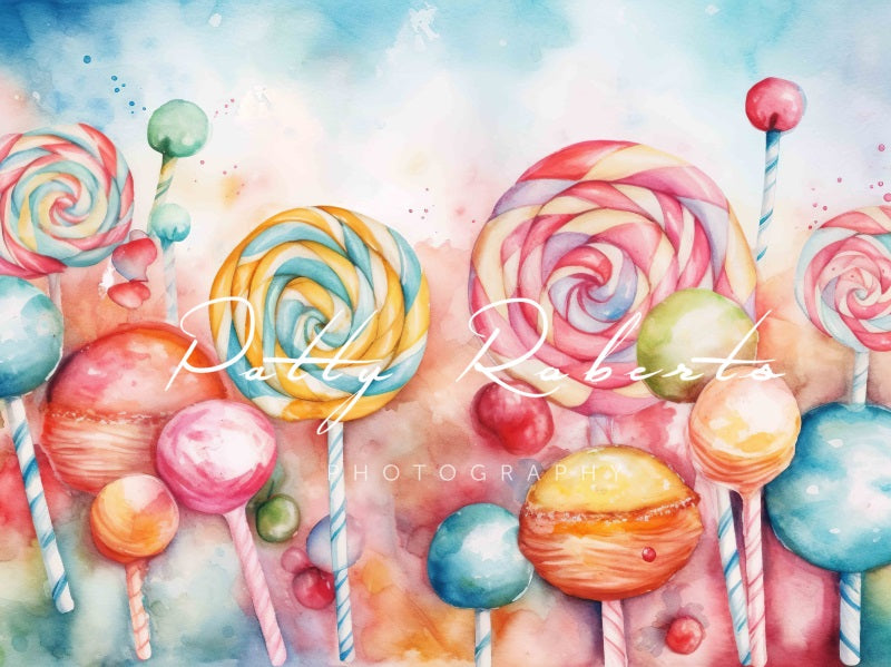 Kate Candy and Sweet Birthday Cake Smash Backdrop Designed by Patty Robertss - Kate Backdrop AU