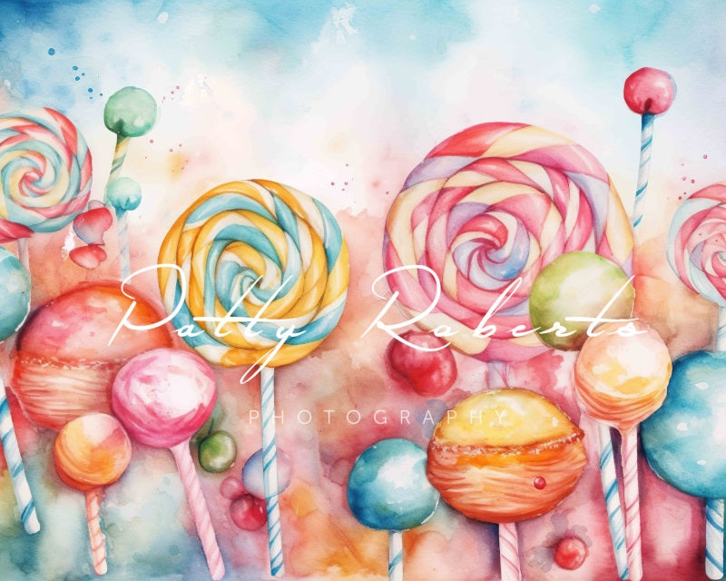 Kate Candy and Sweet Birthday Cake Smash Backdrop Designed by Patty Robertss - Kate Backdrop AU