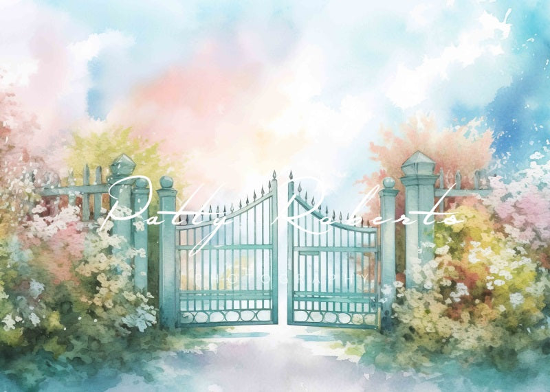Kate Garden Gates Flowers Backdrop Designed by Patty Robertss - Kate Backdrop AU