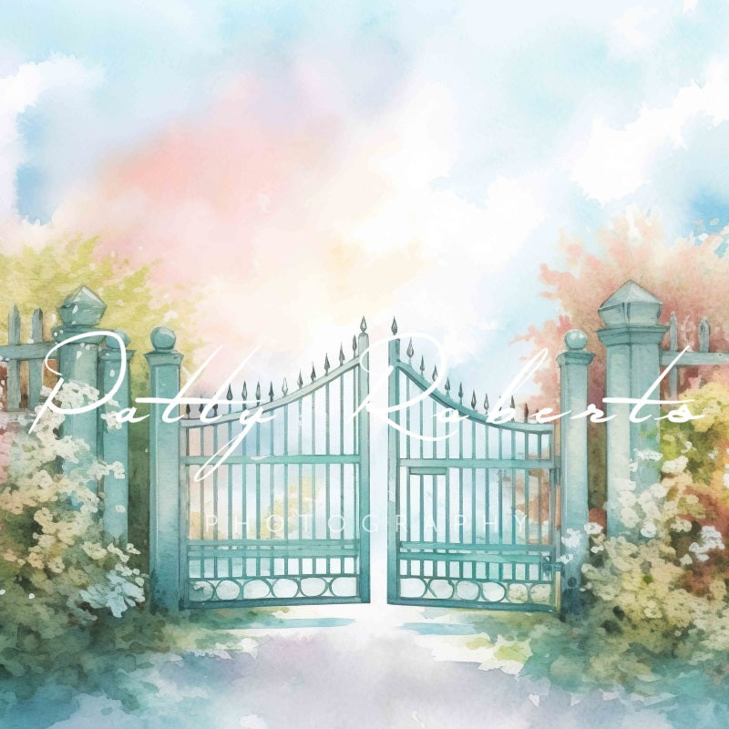 Kate Garden Gates Flowers Backdrop Designed by Patty Robertss - Kate Backdrop AU