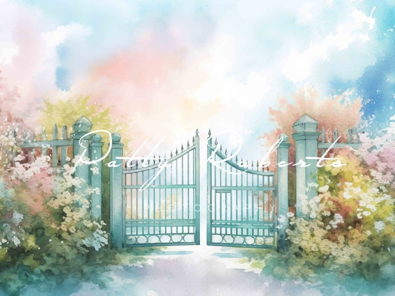 Kate Garden Gates Flowers Backdrop Designed by Patty Robertss - Kate Backdrop AU