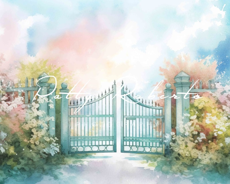 Kate Garden Gates Flowers Backdrop Designed by Patty Robertss - Kate Backdrop AU