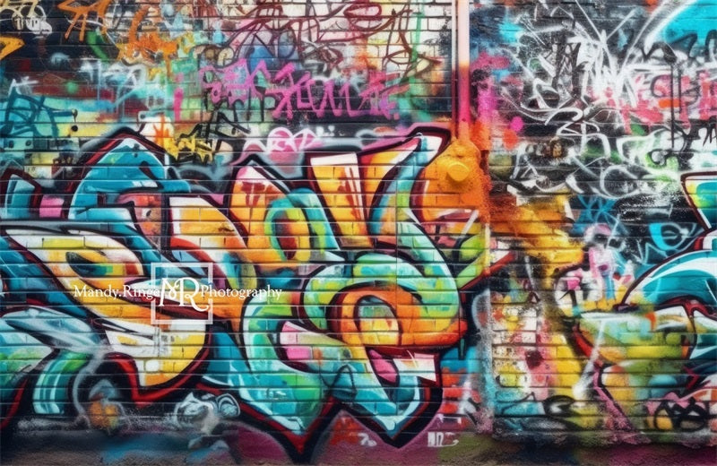 Kate Urban Graffiti Wall Backdrop Designed by Mandy Ringe Photography
