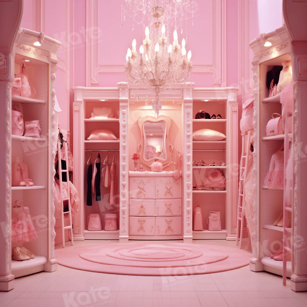 Kate Princess Barbie Pink Room Wardrobe Backdrop Designed by Chain Photography - Kate Backdrop AU