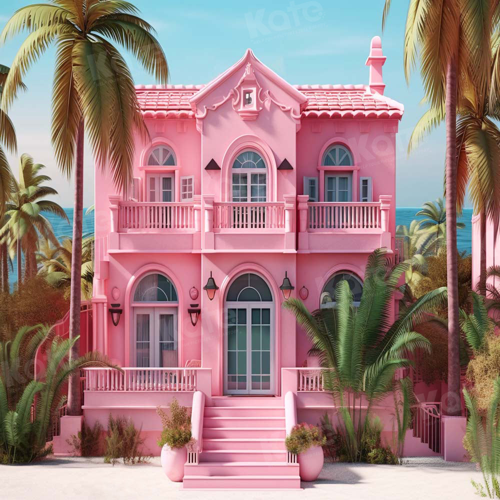 Kate Princess Pink House Backdrop Designed by Chain Photography - Kate Backdrop AU