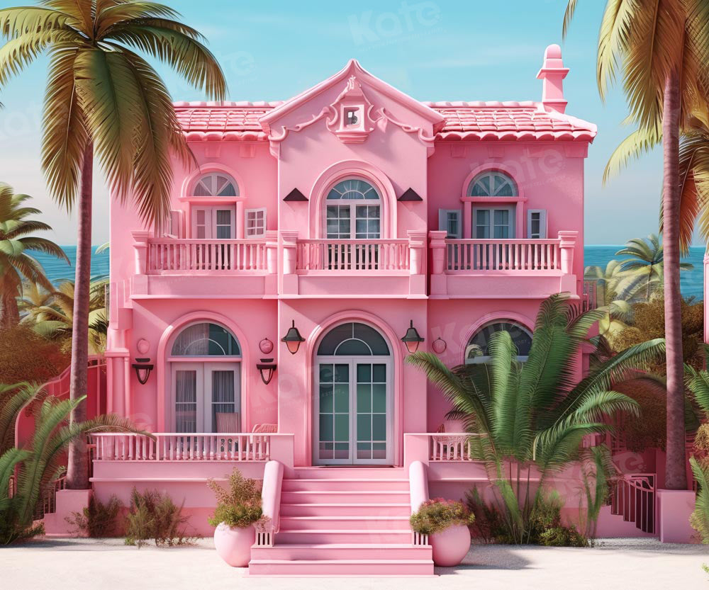 Kate Princess Pink House Backdrop Designed by Chain Photography - Kate Backdrop AU