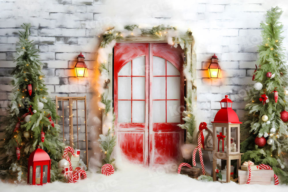 Kate Christmas Tree Winter Backdrop Snow Designed by Chain Photography - Kate Backdrop AU