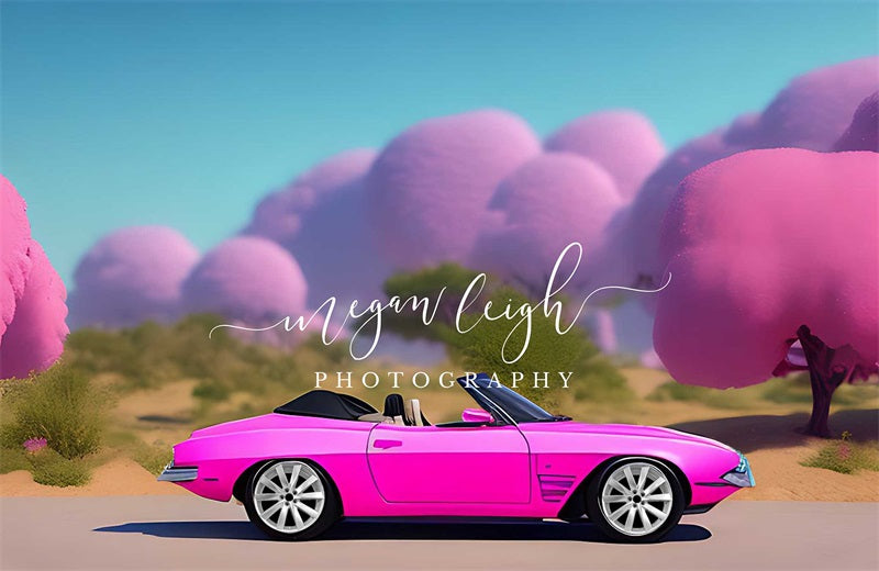 Kate Pink Dream Car Backdrop Designed by Megan Leigh Photography - Kate Backdrop AU