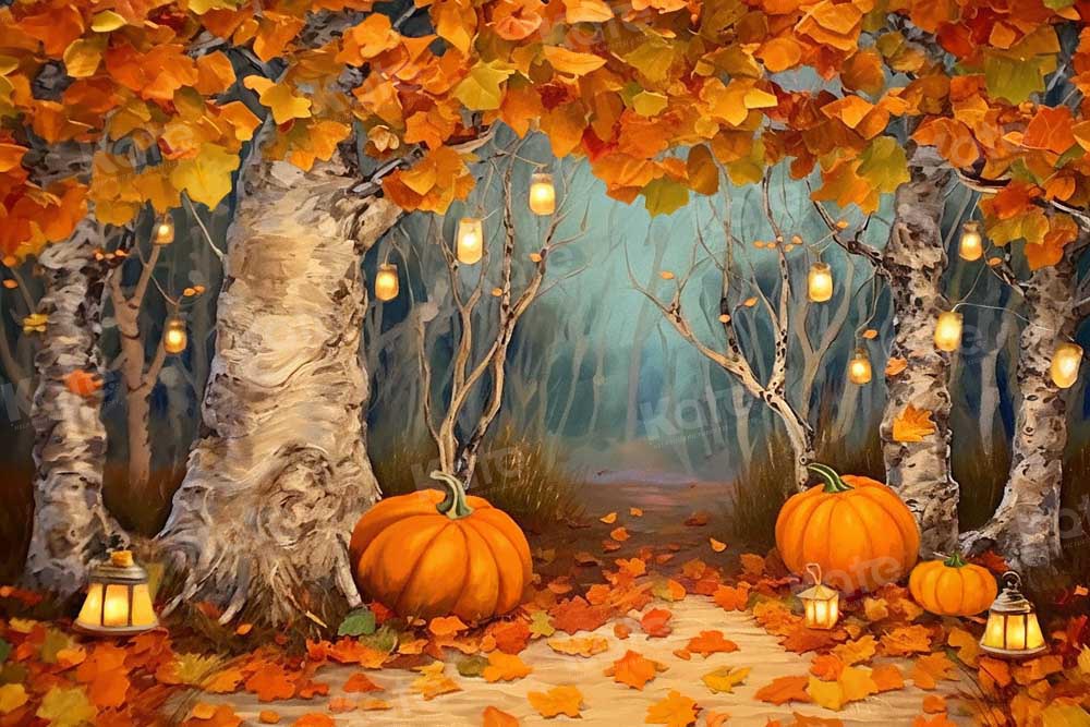 Kate Autumn Pumpkin Forest Backdrop Designed by Chain Photography - Kate Backdrop AU