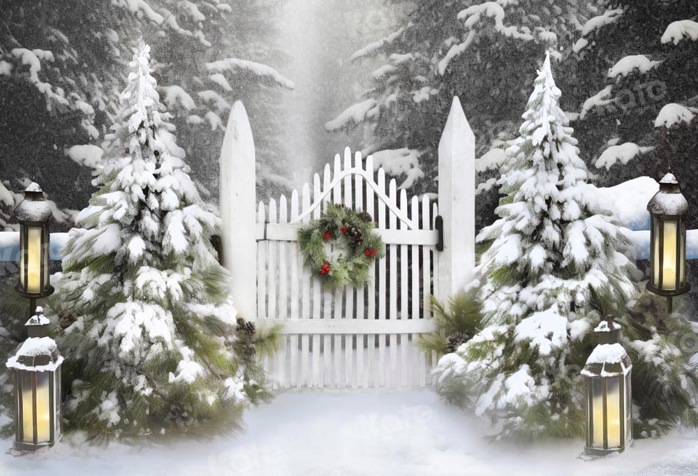 Kate Christmas Tree Snow Winter Backdrop Designed by Chain Photography - Kate Backdrop AU