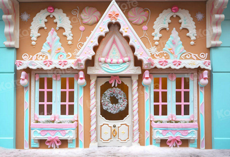 Kate Winter Christmas House Backdrop for Photography - Kate Backdrop AU
