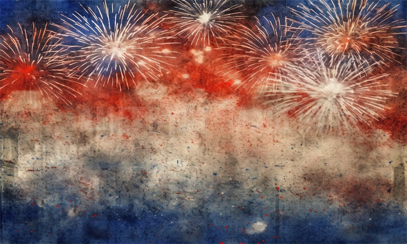 Kate Aged Red White Blue Backdrop Brick Wall Designed by Angela Marie Photography - Kate Backdrop AU