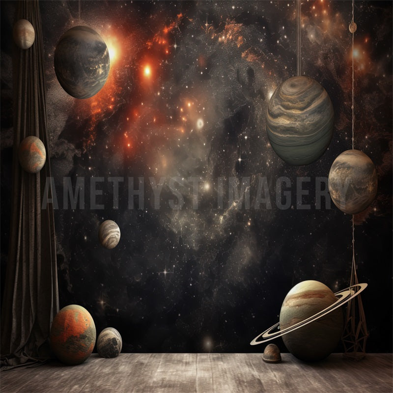 Kate Planetary Stage Backdrop Designed by Angela Marie Photography - Kate Backdrop AU