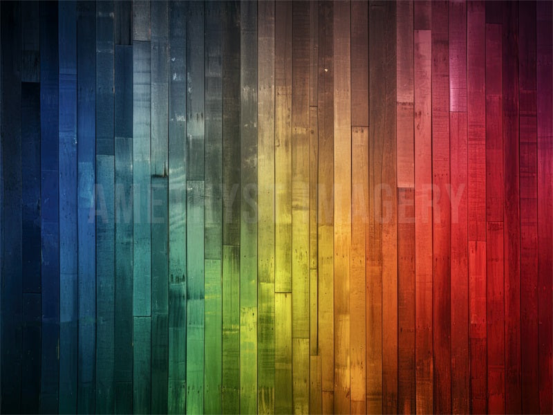 Kate Rainbow Wood Wall Backdrop Designed by Angela Marie Photography - Kate Backdrop AU