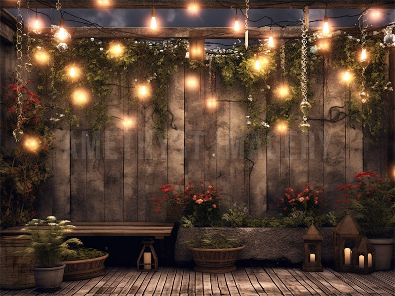 Kate Rooftop Twinkle Garden Backdrop Designed by Angela Marie Photography - Kate Backdrop AU