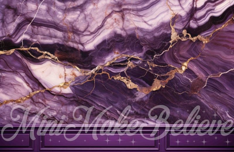 Kate Marble Wall Backdrop Purple Designed by Mini MakeBelieve - Kate Backdrop AU
