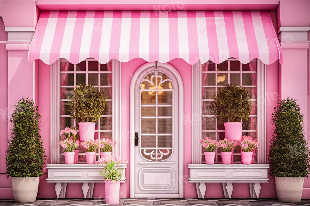 Kate Pink Shop Flower Pot Spring Backdrop Designed by Chain Photography - Kate Backdrop AU