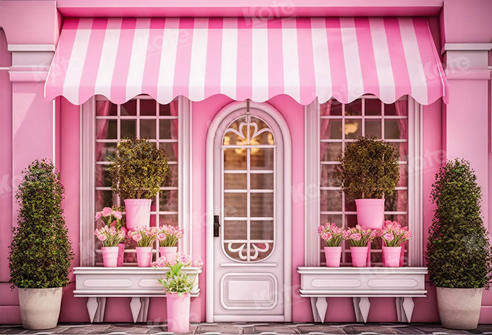Kate Pink Shop Flower Pot Spring Backdrop Designed by Chain Photography - Kate Backdrop AU