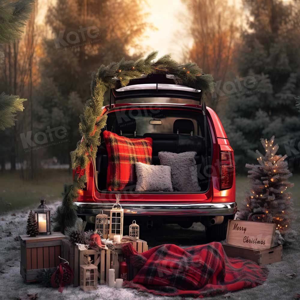 Kate Christmas Red Car Backdrop Designed by Chain Photography - Kate Backdrop AU