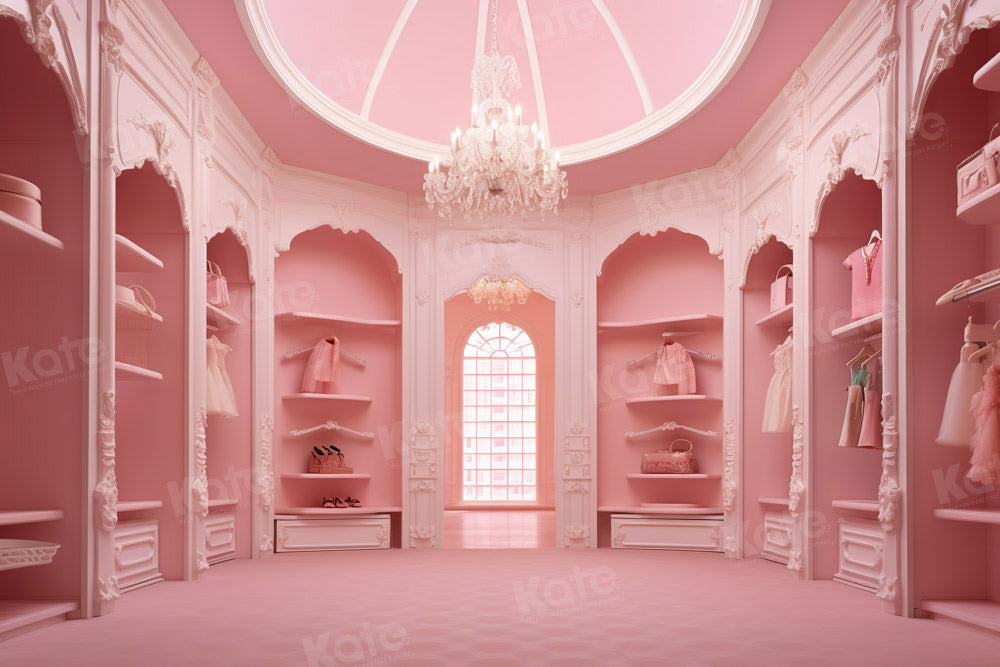 Kate Pink Dolly House Interior Backdrop Designed by Chain Photography - Kate Backdrop AU