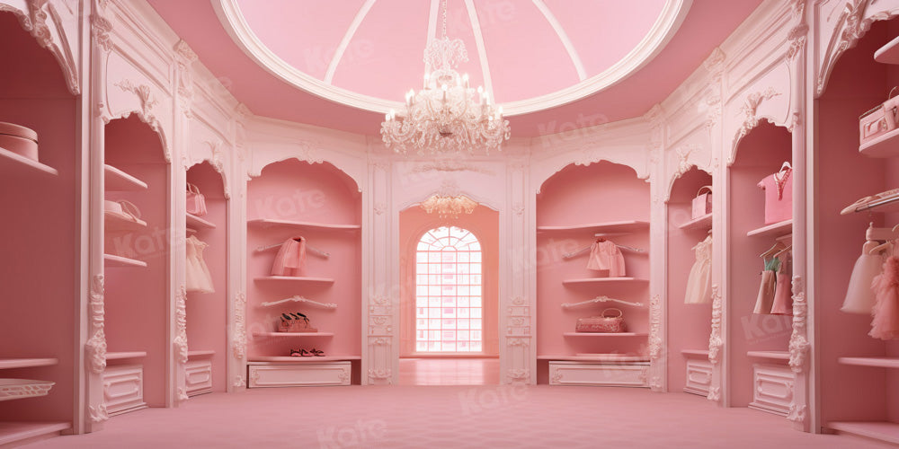 Kate Pink Dolly House Interior Backdrop Designed by Chain Photography - Kate Backdrop AU