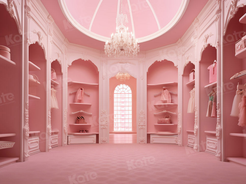 Kate Pink Dolly House Interior Backdrop Designed by Chain Photography - Kate Backdrop AU