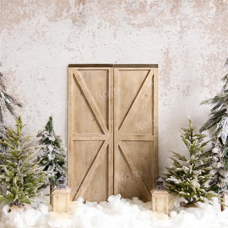 Kate Snow Barn Door Backdrop Christmas Tree for Photography - Kate Backdrop AU