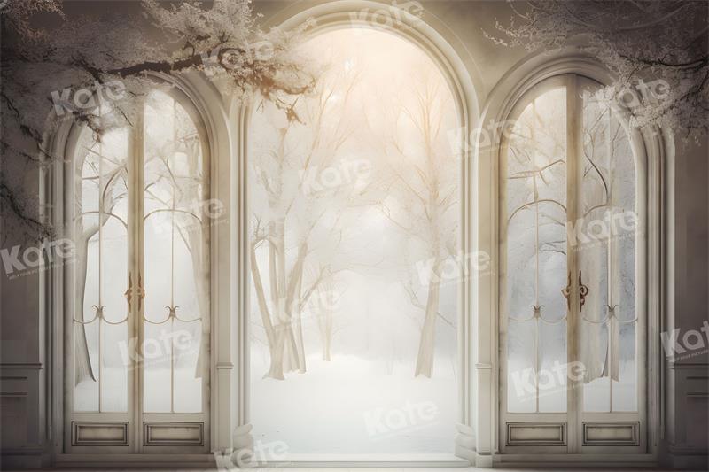 Kate Winter Snow Arch Backdrop Tree for Photography - Kate Backdrop AU