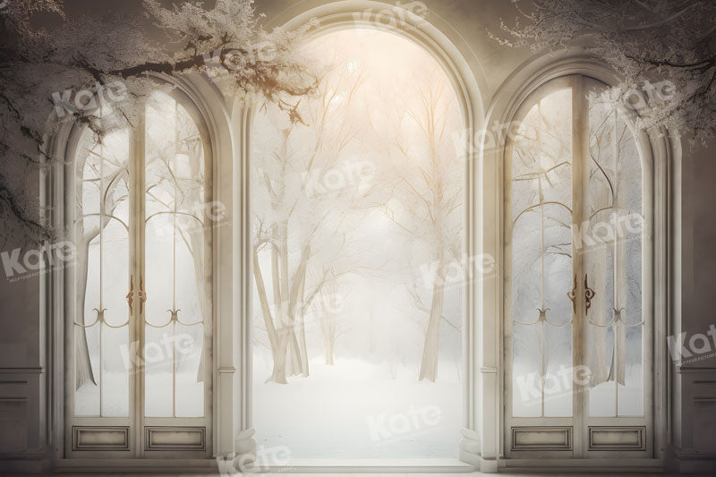 Kate Winter Snow Arch Backdrop Tree for Photography - Kate Backdrop AU