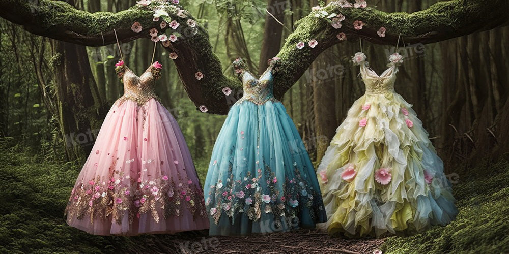 Kate Spring Forest Princess Dress Backdrop for Photography