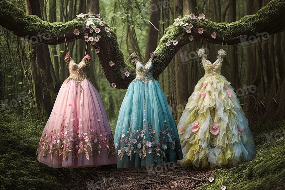 Kate Spring Forest Princess Dress Backdrop for Photography