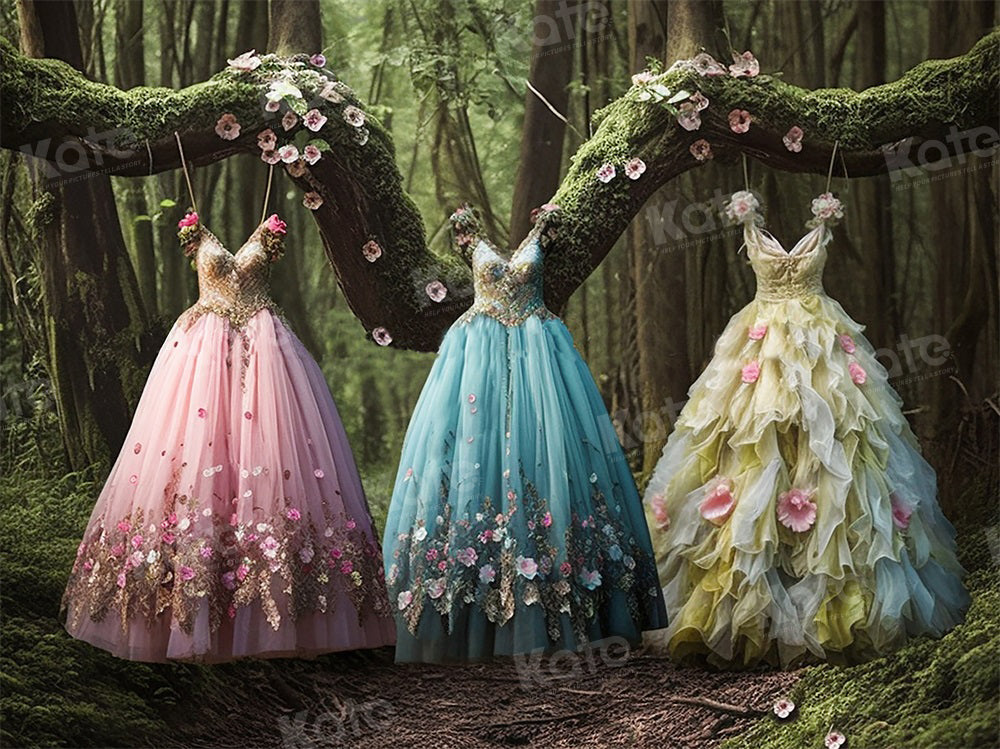 Kate Spring Forest Princess Dress Backdrop for Photography
