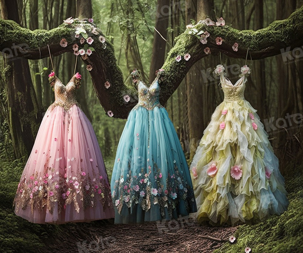 Kate Spring Forest Princess Dress Backdrop for Photography
