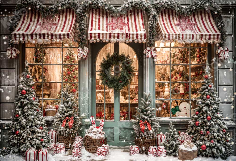 Kate Christmas Snow Cabin Backdrop for Photography - Kate Backdrop AU