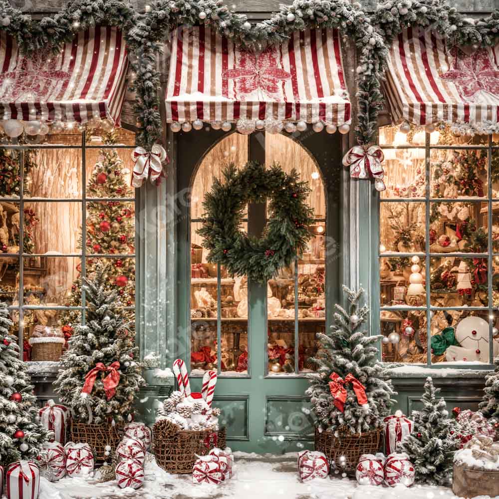 Kate Christmas Snow Cabin Backdrop for Photography - Kate Backdrop AU