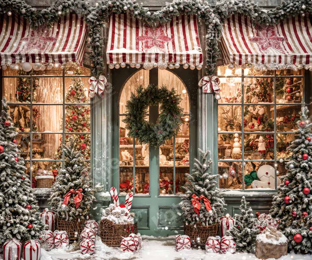 Kate Christmas Snow Cabin Backdrop for Photography - Kate Backdrop AU