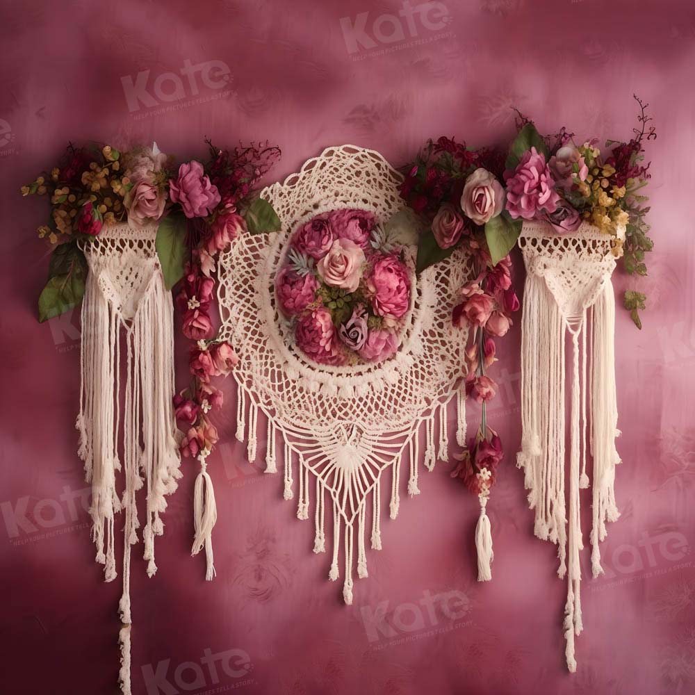 Kate Pink Flowers Mother's Day Backdrop Designed by Chain Photography - Kate Backdrop AU