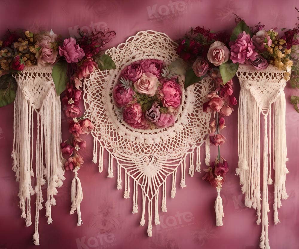 Kate Pink Flowers Mother's Day Backdrop Designed by Chain Photography - Kate Backdrop AU