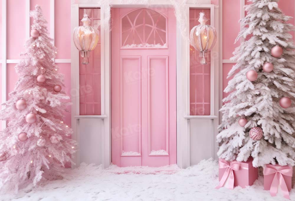 Kate Pink Christmas Snow Backdrop Designed by Chain Photography - Kate Backdrop AU