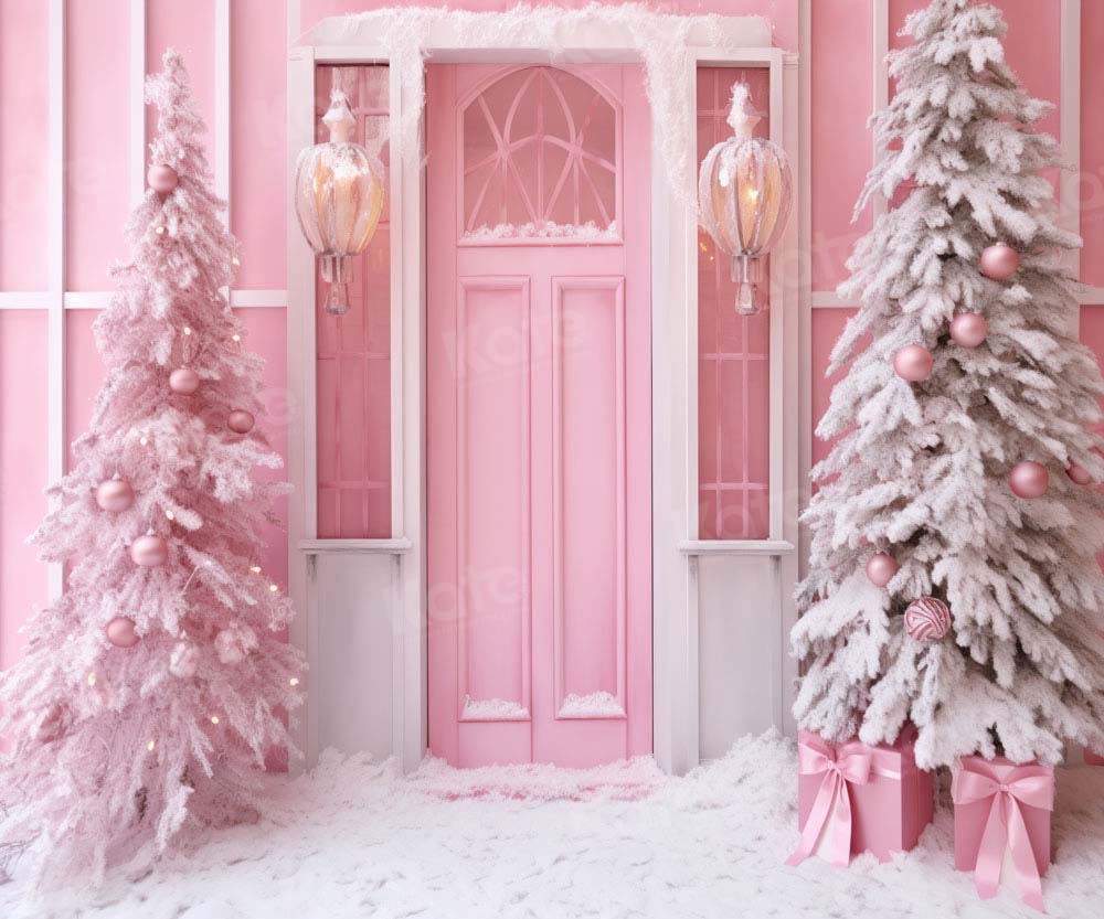 Kate Pink Christmas Snow Backdrop Designed by Chain Photography - Kate Backdrop AU